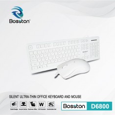 Combo Phím Chuột Bosston D6800 - Màu trắng