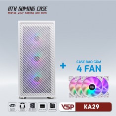 Vỏ Case Game VSP KA29 White - Kèm 4 Fan