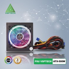 Nguồn VSPTECH ATX-500W Công Suất Thực LED RGB