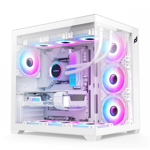 Thùng máy case E-Dra ECS 1504 | ATX, hồ cá, trắng xeon 2 cpu