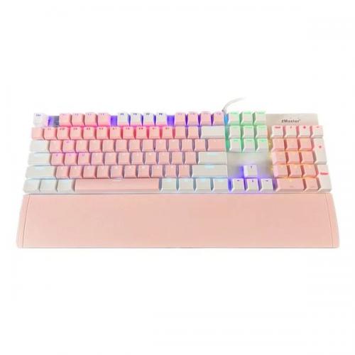 Bàn phím cơ Gaming EMASTER EKM700WP Hồng - Trắng