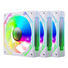 Bộ 3 FAN LED Coolmoon F3 ARGB - Led vô cực - Màu trắng