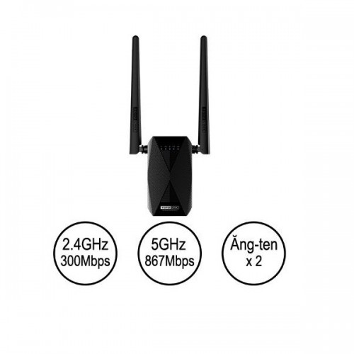 Bộ kích sóng Wifi Totolink EX1200T băng tần kép AC1200 - có cổng LAN