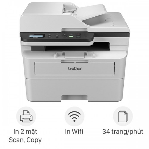 Máy in Laser đen trắng đa năng Brother DCP-B7640DW (A4 | In đảo mặt | Scan ADF 1 mặt | Copy | USB | 