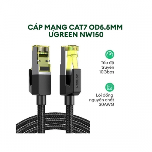Cáp mạng Cat7 dài 5M băng thông 10Gbps 600MHZ Ugreen 80425 cao cấp