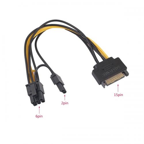 Cáp nguồn SATA sang 8 Pin VGA - PCI-e Card VGA