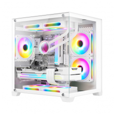 Case máy tính EDRA ECS1503 - Trắng - KÈM 3 FAN LED VÔ CỰC RGB