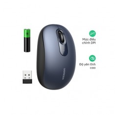 Chuột không dây 2.4G SILENT Ugreen 90550 cao cấp - Màu Xanh
