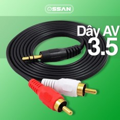 Dây Cáp Loa 1 Đầu 3.5 Ra 2 Bông Sen AV Dài 1.5M