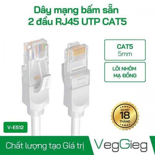 Dây mạng bấm sẵn 5M V-E515 Veggieg
