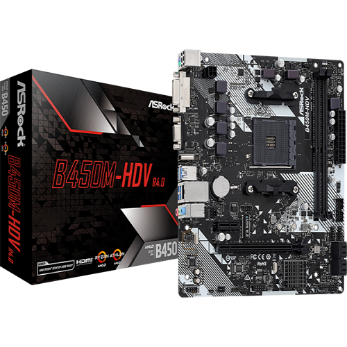 Mainboard Asrock B450M HDV DDR4 chính hãng