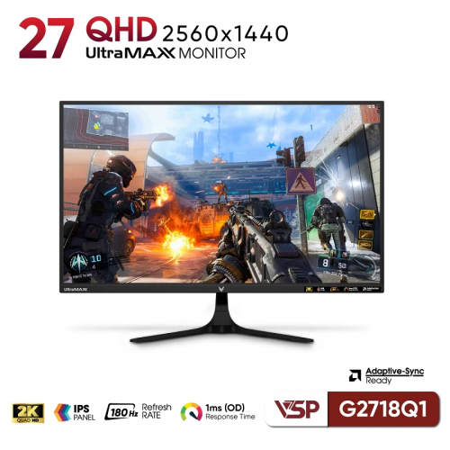 Màn hình VSP G2718Q1 27 inch 2K QHD IPS 180Hz 1ms Đen