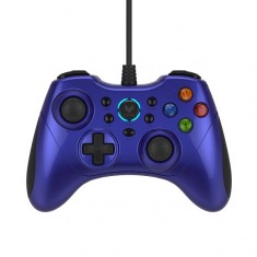 Tay cầm chơi game có dây Rapoo V600 màu xanh