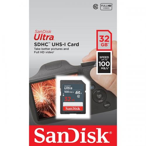 Thẻ nhớ SanDisk Ultra SDXC UHS-I 32GB - Chuyên cho máy chụp hình
