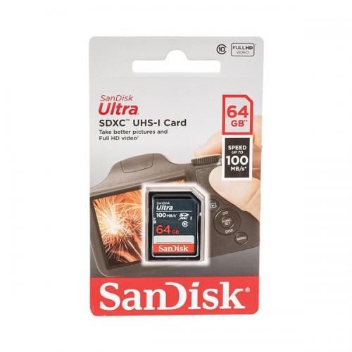 Thẻ nhớ SanDisk Ultra SDXC UHS-I 64GB - Chuyên cho máy chụp hình