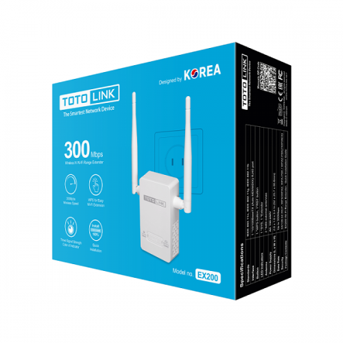 Thiết bị mở rộng sóng WiFi TOTOLINK EX200 - có cổng LAN