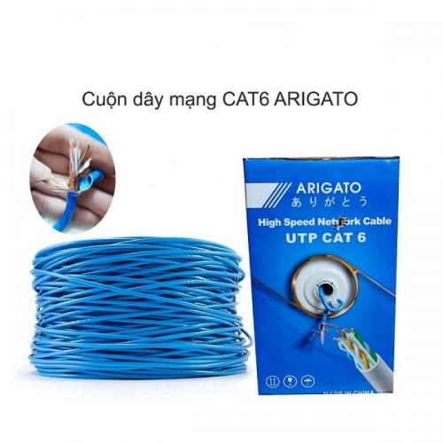 Thùng dây mạng CAT6 ARIGATO Dây màu xanh dương 0986-0906 - Dài 305m