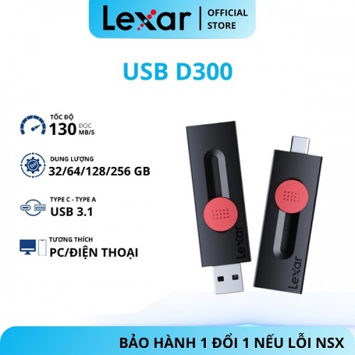 USB Lexar JumpDrive D300 64Gb USB 3.2 Type-C