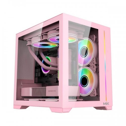 Vỏ Case MIK LV12 mini ELITE- Màu Hồng + Kèm 2 FAN LED